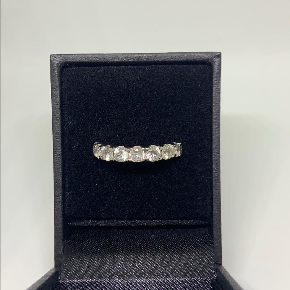 White Zircon Eternity Band Ring